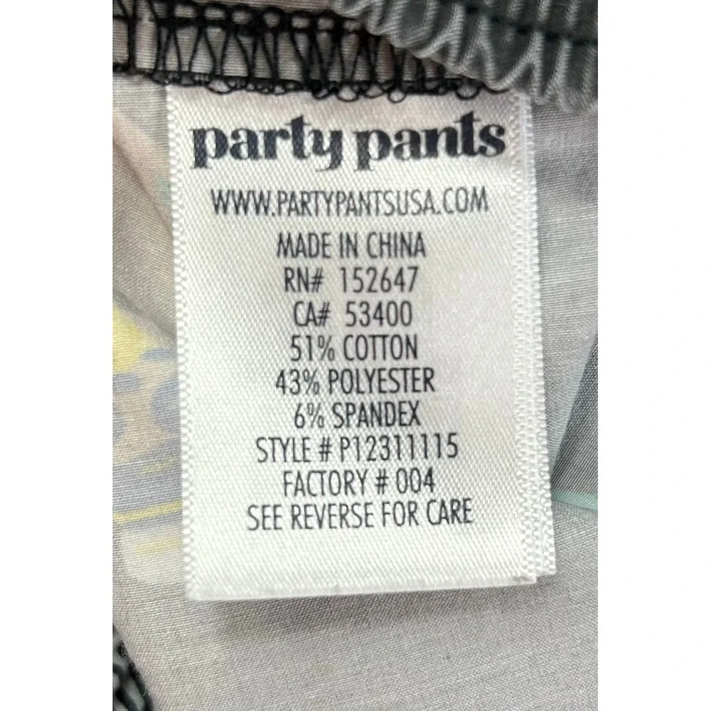 Party Pants Gettin Slothed Swim Trunks Shorts Mens M Black Palm Tree Graphic